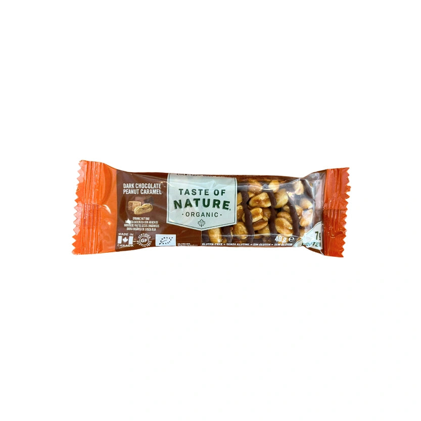 BARRETTA CON ARACHIDI CIOCCOLATO CARAMELLO TASTE OF NATURE 40GR