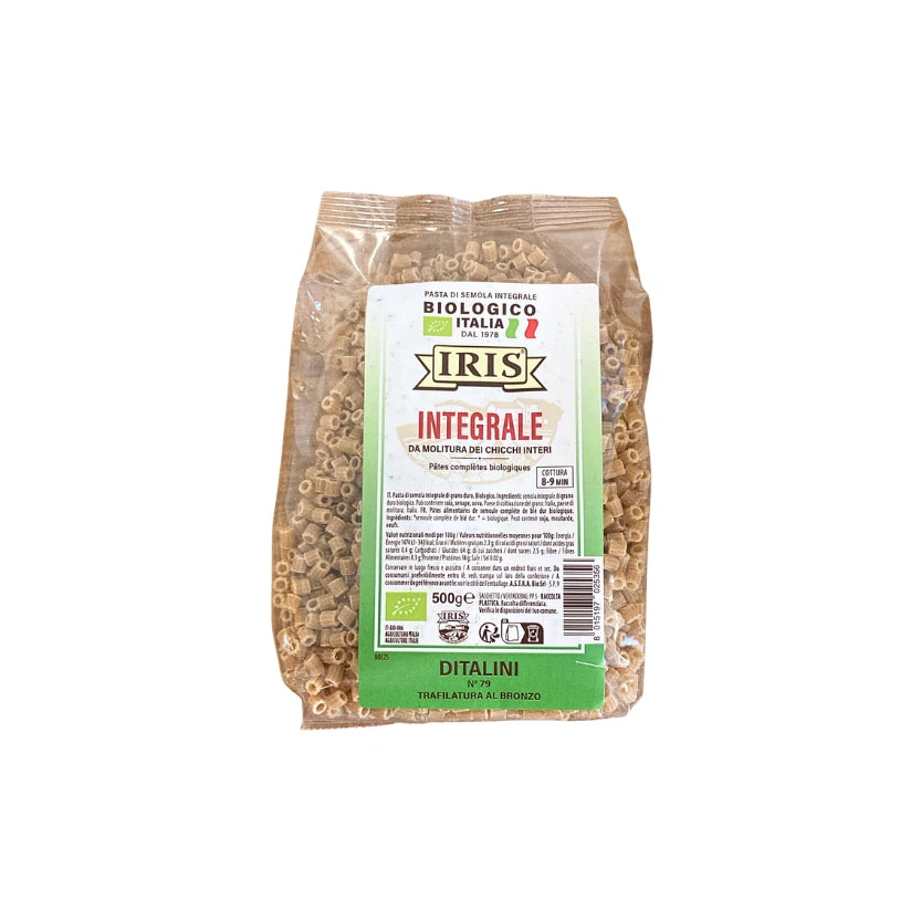 PASTA DI SEMOLA INTEGRALE DITALINI IRIS 500GR
