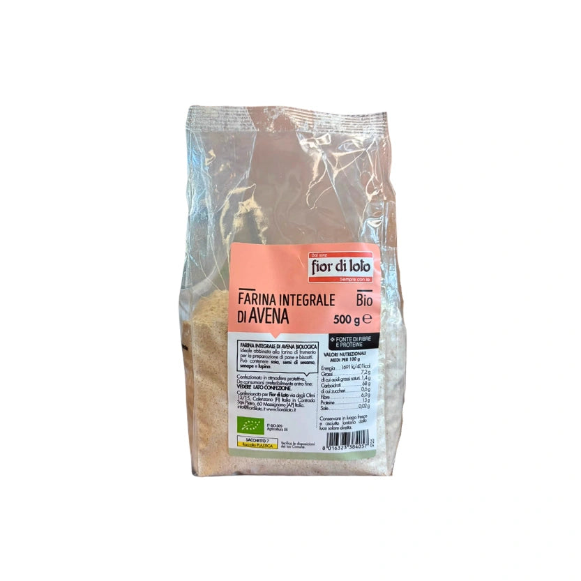 FARINA INTEGRALE DI AVENA FIOR DI LOTO 500GR